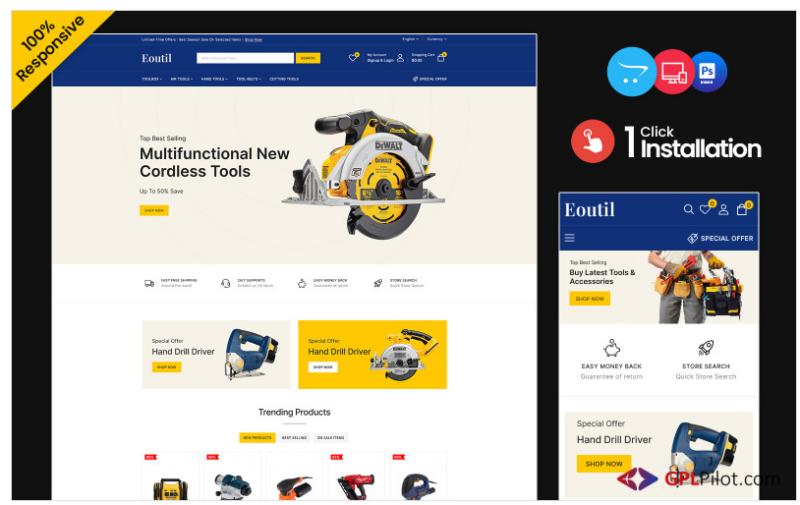 Eoutil - Mega Tool Super Store Multipurpose Opencart Theme