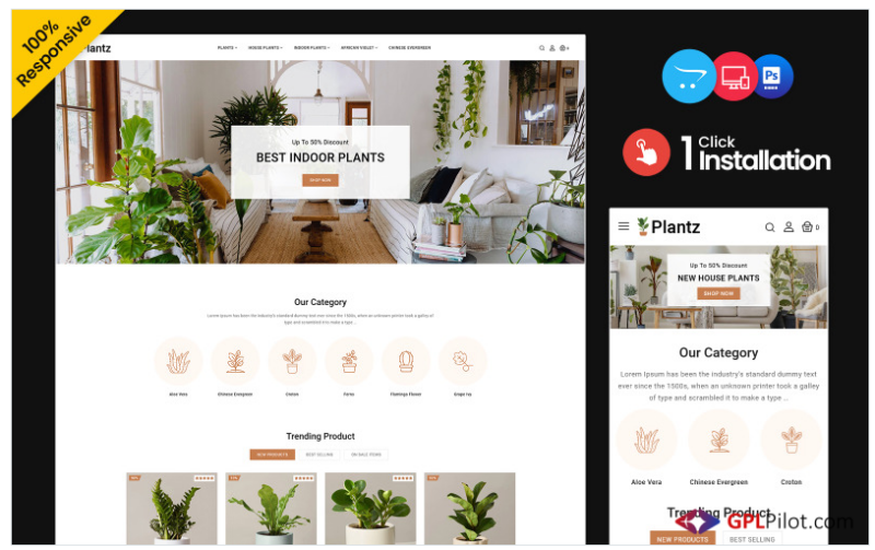 Plantz - Nursery, Gardening, and Houseplants Opencart Theme