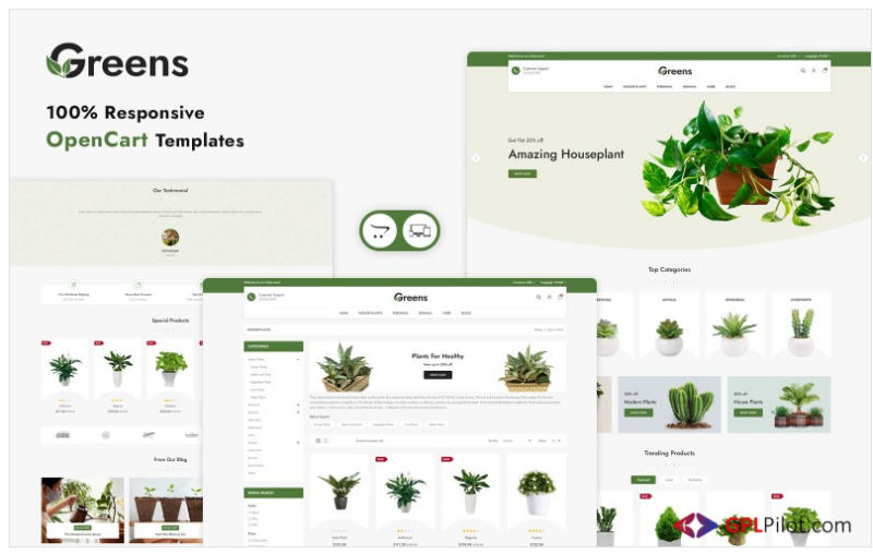 Greens - Ecommerce OpenCart Template