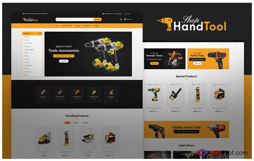 Handtool – Mulitpurpose and professional OpenCart Responsive Theme 1 Handtool – Mulitpurpose and professional OpenCart Responsive Theme