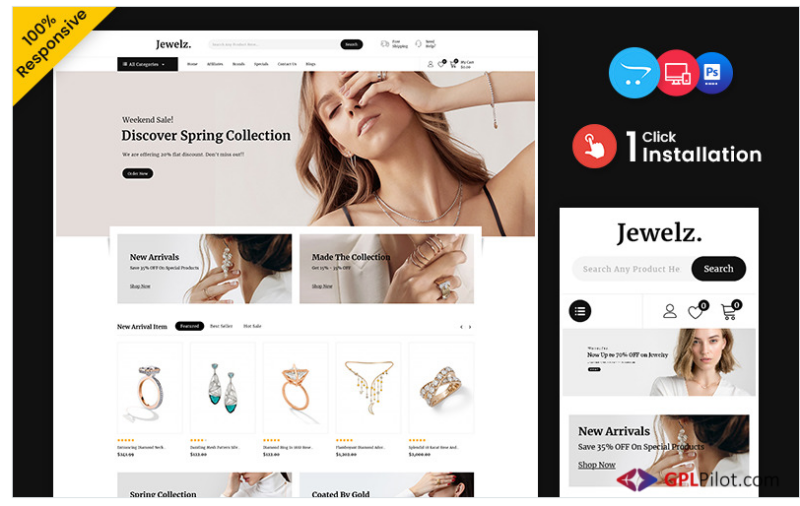 Jewelz - Wedding and Jewelry Multipurpose Responsive OpenCart Theme