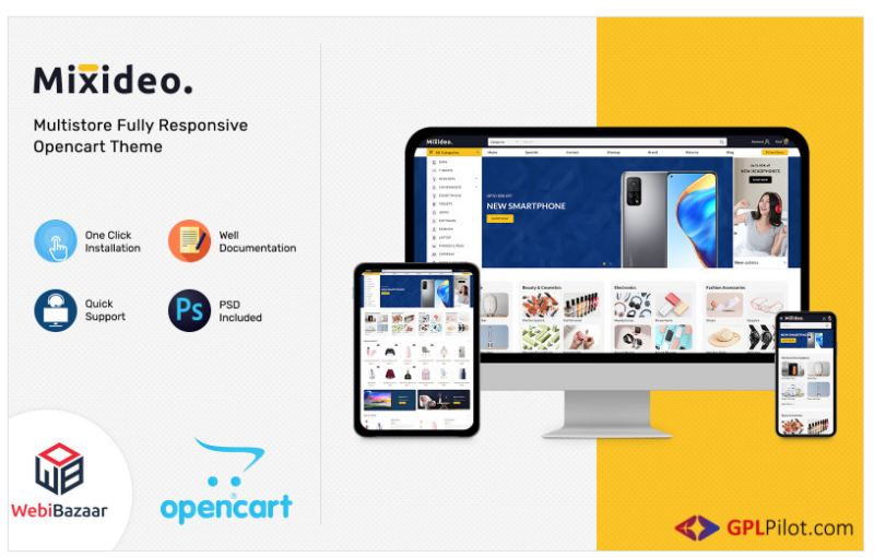 Mixideo - Multipurpose Modular OpenCart Theme