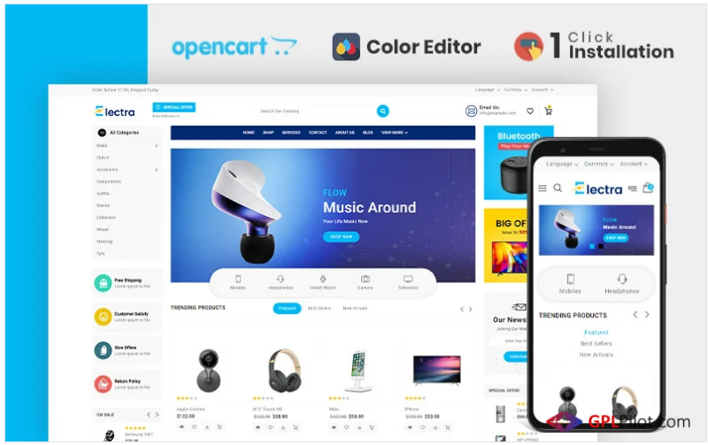 Electra Electronics Store OpenCart Template