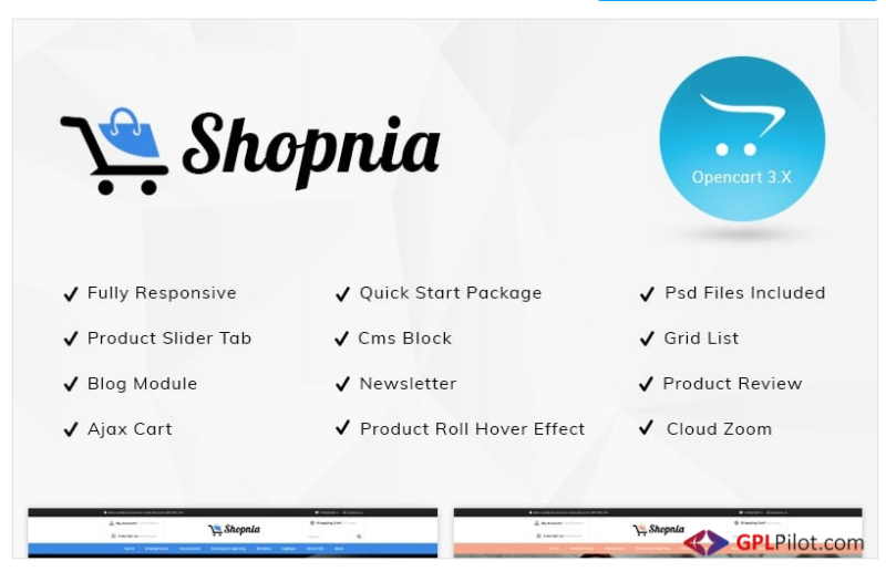 Shopnia Mega Store OpenCart Template