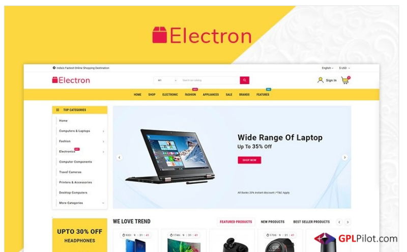 Electron - Electronics Mega Store OpenCart Template