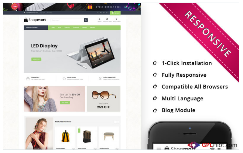 Shopmart - The Mega Store Responsive OpenCart Template