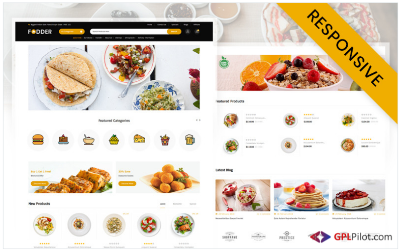 Fodder Restaurant Store OpenCart Template