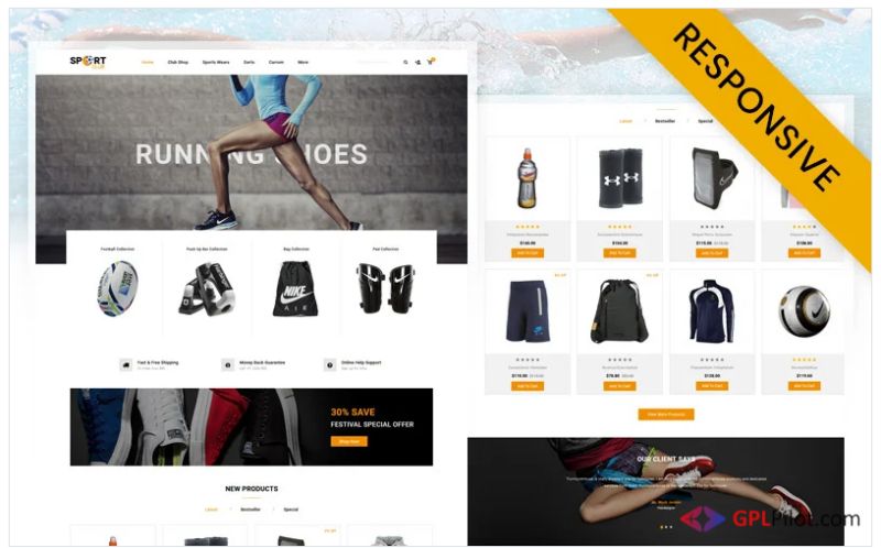 Sport Club - Accessories Store OpenCart Template