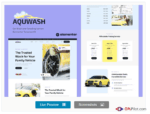 Aquwash - Car Wash and Detailing Service Elementor Template Kit