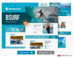 Bsurf - Surfing School Elementor Template Kit
