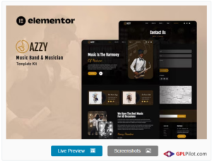 Jazzy - Music Band & Musician Elementor Template Kit