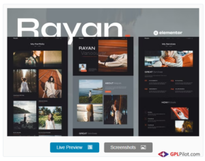 Rayan - Photography & Portfolio Elementor Template Kit