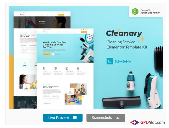 Cleanary - Cleaning Service Company Elementor Template Kit 1 Cleanary - Cleaning Service Company Elementor Template Kit