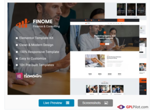 Finome - Finance & Business Elementor Template Kit