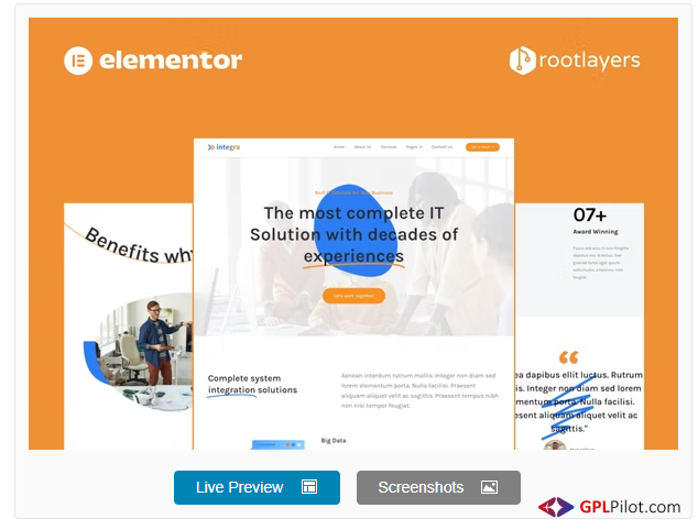 Integra - IT Solution & Services Elementor Pro Full Site Template Kit 1 Integra - IT Solution & Services Elementor Pro Full Site Template Kit