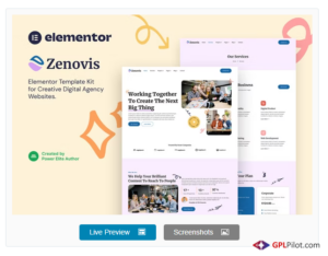 Zenovis – Creative Digital Agency Elementor Template Kit