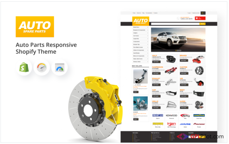 Auto Spare Parts Responsive Shopify Theme