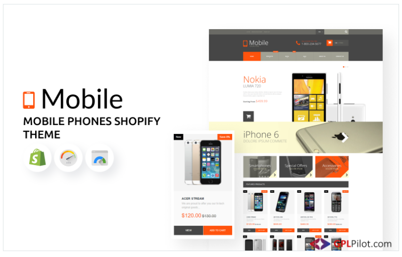 Mobile Phones eCommerce Shopify Theme