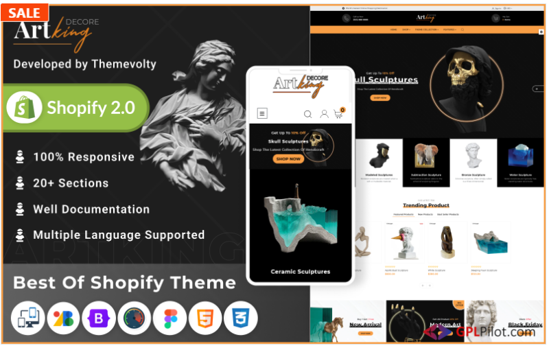 Art king Mega art–pottery crafts–gift Super Premium Responsive Shopify 2.0 Theme