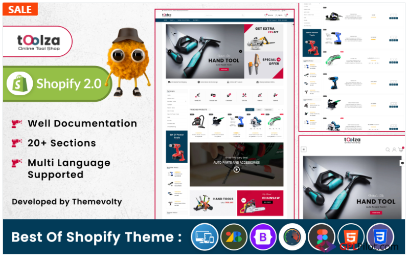 Toolza - Mega Parts Shopify 2.0 Premium Responsive Theme