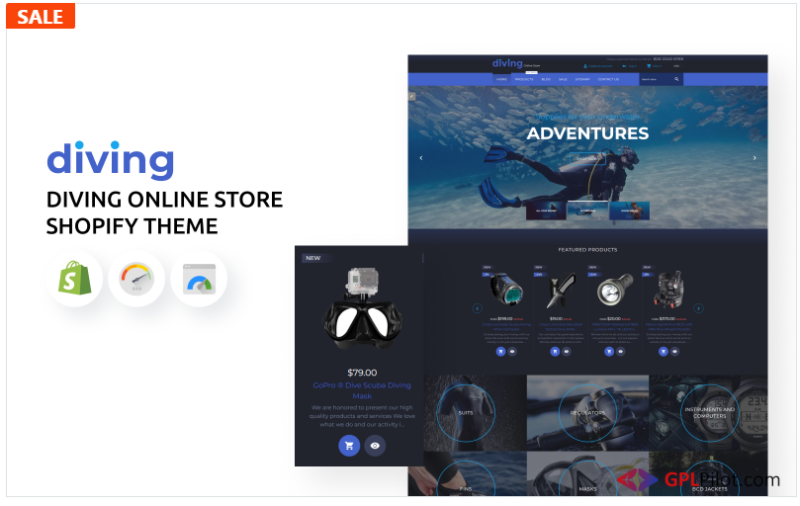 Diving Online Store Shopify Theme