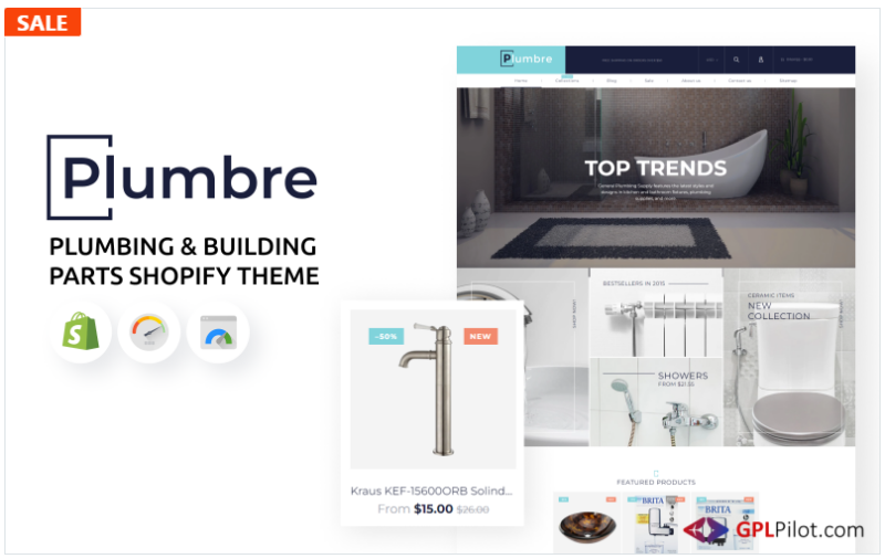 Plumbre - Plumbing & Building Parts Store Shopify Theme