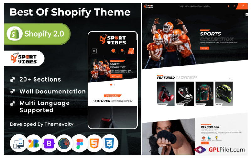 Sport Vibes - Mega Sports Shopify 2.0 Premium Responsive Theme