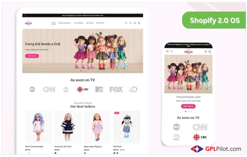 Shopify Barbie Doll Theme | Shopify Kids Toys Theme | Latest Shopify 2.0