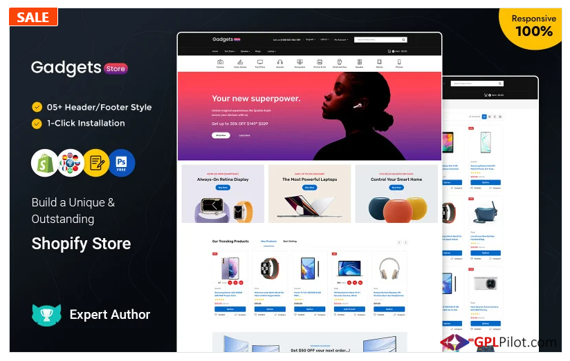 Gadgets - Mega Shop Multipurpose Shopify Store 1 Gadgets - Mega Shop Multipurpose Shopify Store