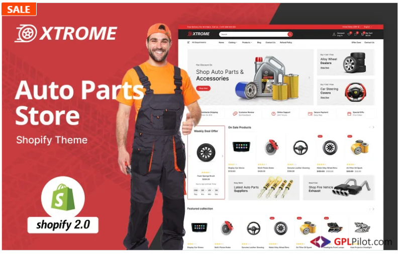 Xtrome - Auto & Spare Parts Store Shopify Theme