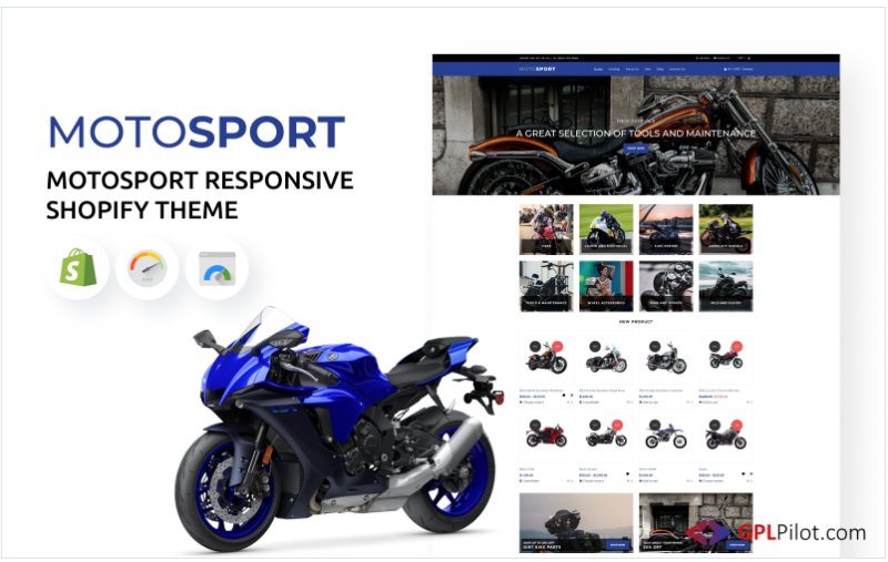 Motosport Responsive eCommerce Shopify Theme