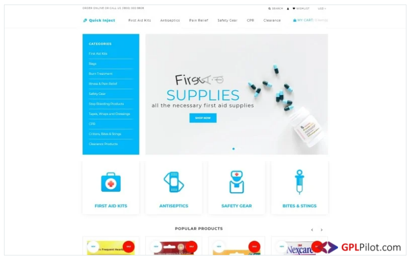 Quick Inject - First Aid Supplies Shopify Theme