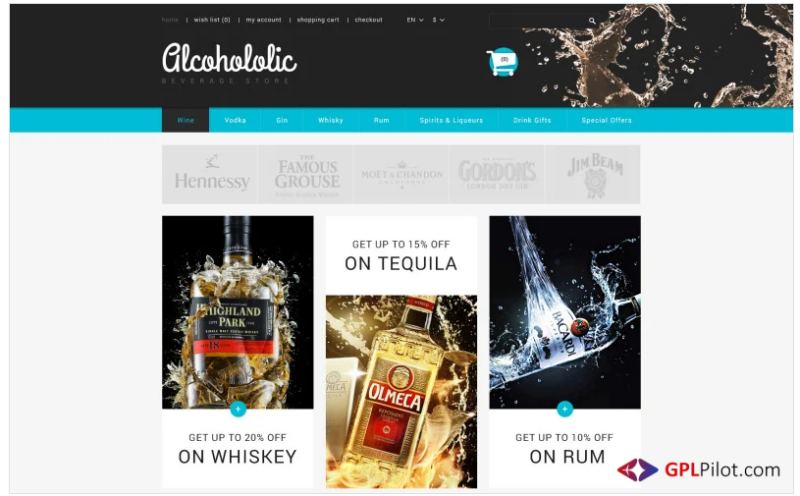 Alcoholic Beverages Store PrestaShop Theme