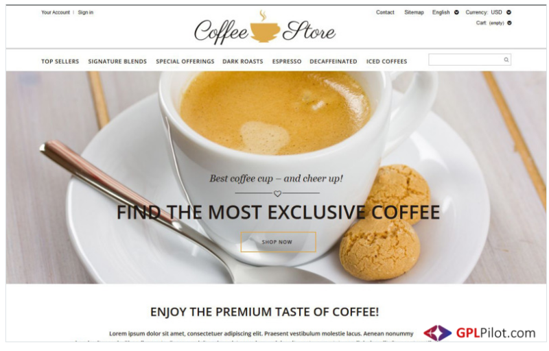 Coffee Shop PrestaShop Theme