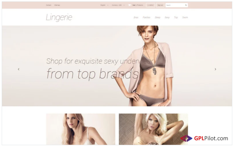 Elegant Lingerie PrestaShop Theme