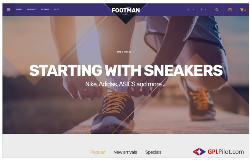 Footman - Sneakers Store PrestaShop Theme