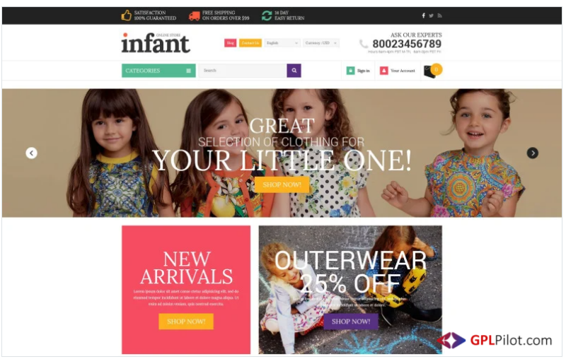 Infant Clothes PrestaShop Theme