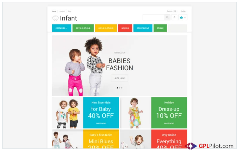 Infant Clothing Store PrestaShop Theme