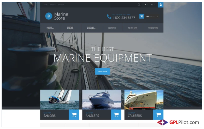 Marine Store PrestaShop Theme