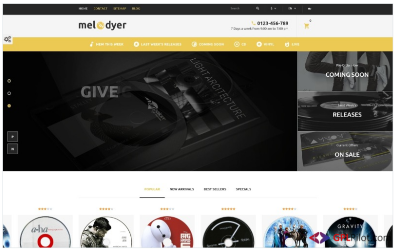 Melodyer - Audio Store Responsive PrestaShop Theme