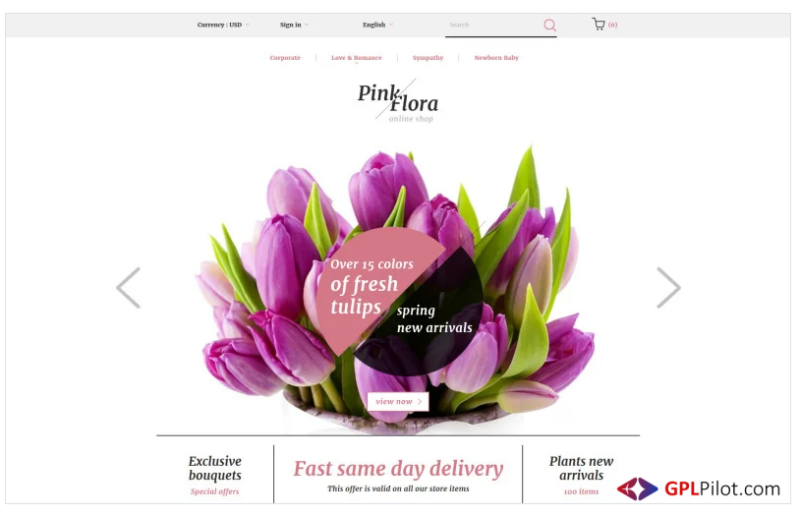 Pink Flora PrestaShop Theme