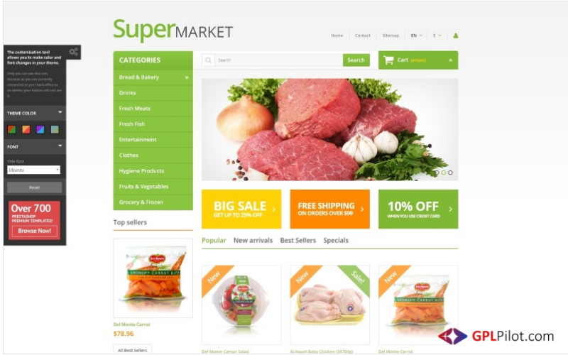 Supermarket PrestaShop Theme