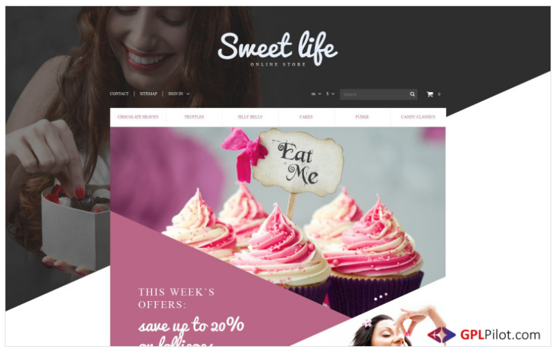 Sweets Shop PrestaShop Theme