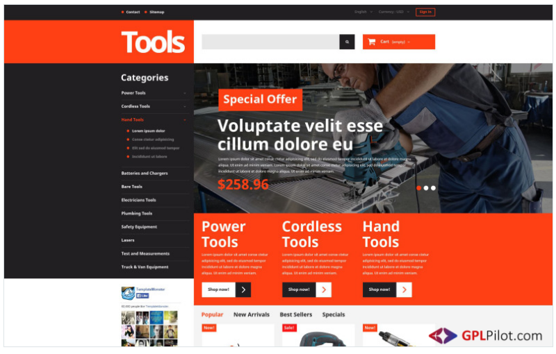 Tools and Supplies PrestaShop Theme