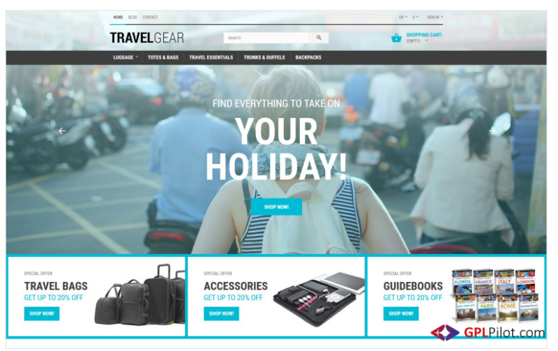 Travel Gear PrestaShop Theme