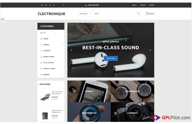 Electronique - Electronics Store PrestaShop Theme