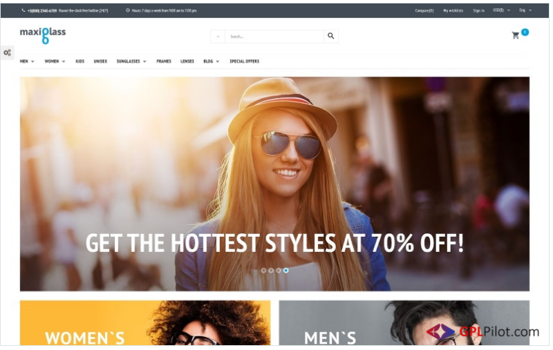 MaxiGlass - Optometric Store PrestaShop Theme