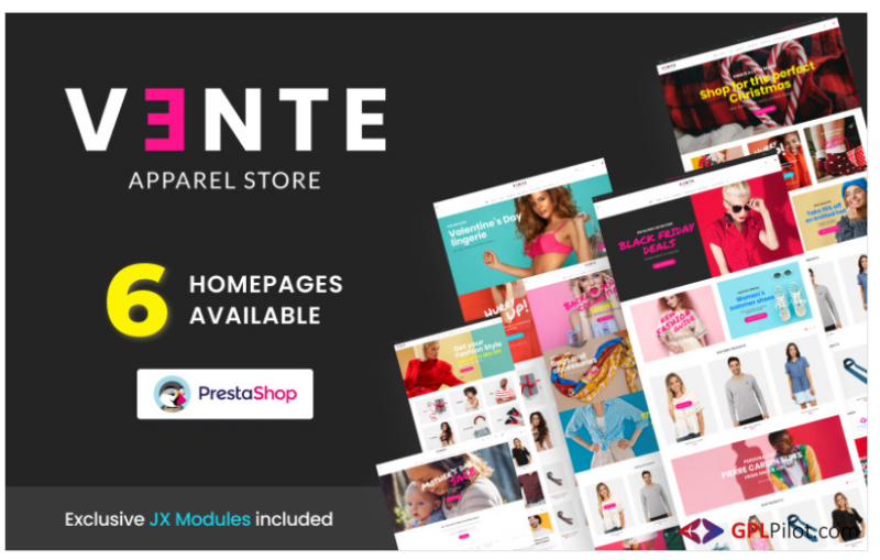 Vente - Apparel Store Clean Bootstrap Ecommerce PrestaShop Theme