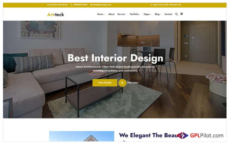 Artteck - Best Interior Design WordPress Theme