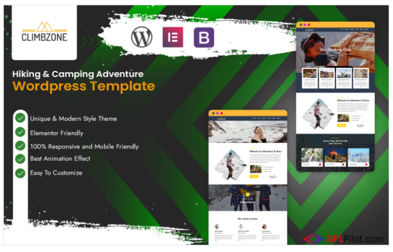 Climbzone - Hiking & Camping Adventure WordPress Theme